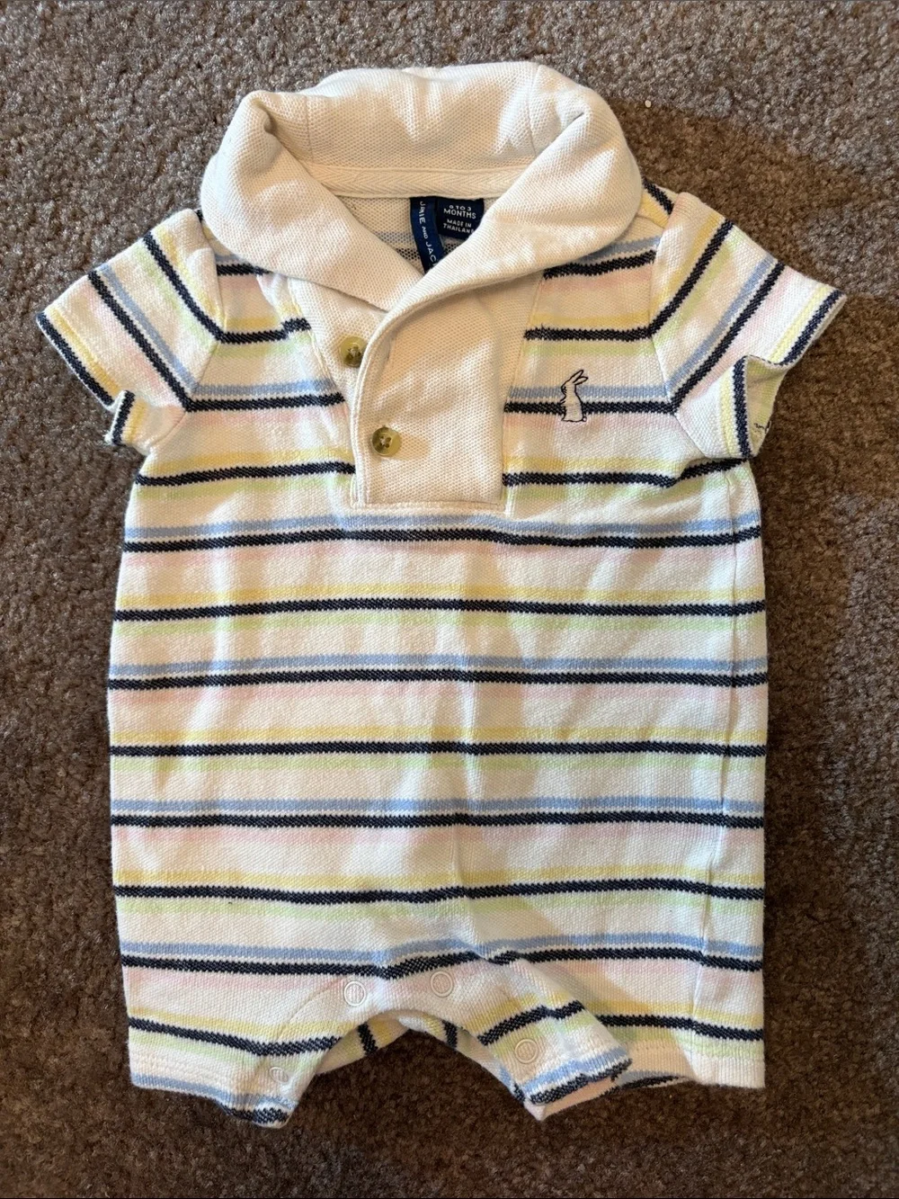 Janie and Jack infant newborn boy bundle lot 3 one piece romper outfits